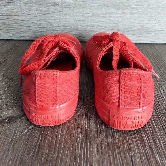 Converse Red Canvas Sneakers with Classic Design - Picture 5 of 8